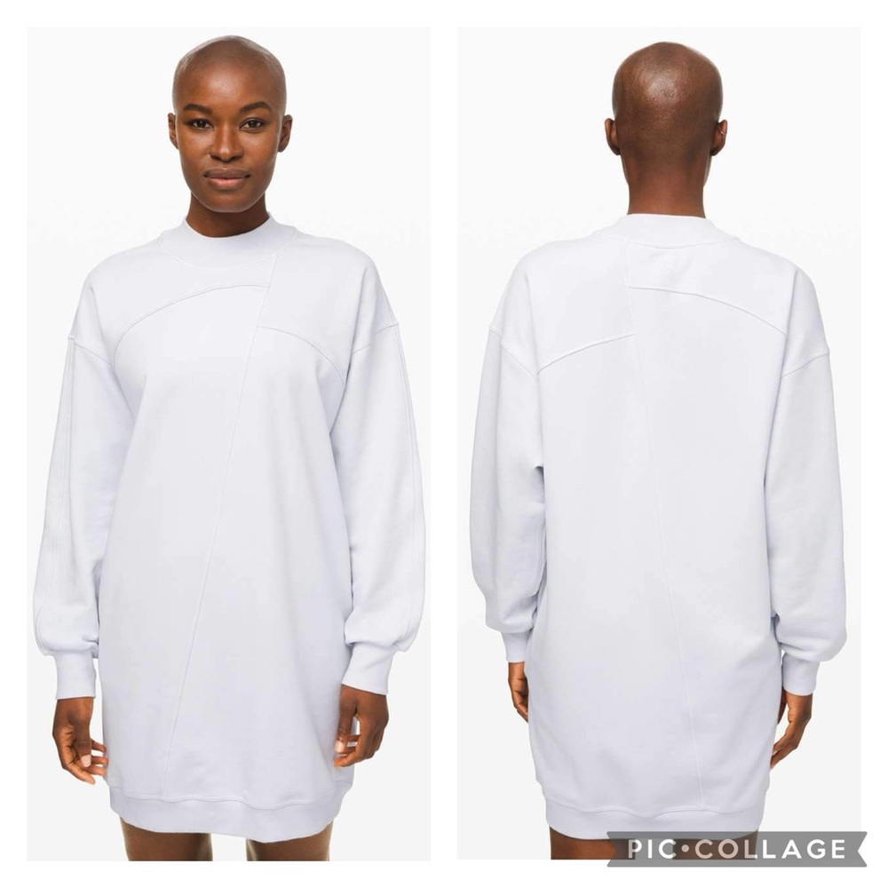 Lululemon Broken Beats Sweater Dress Alpine White Size S